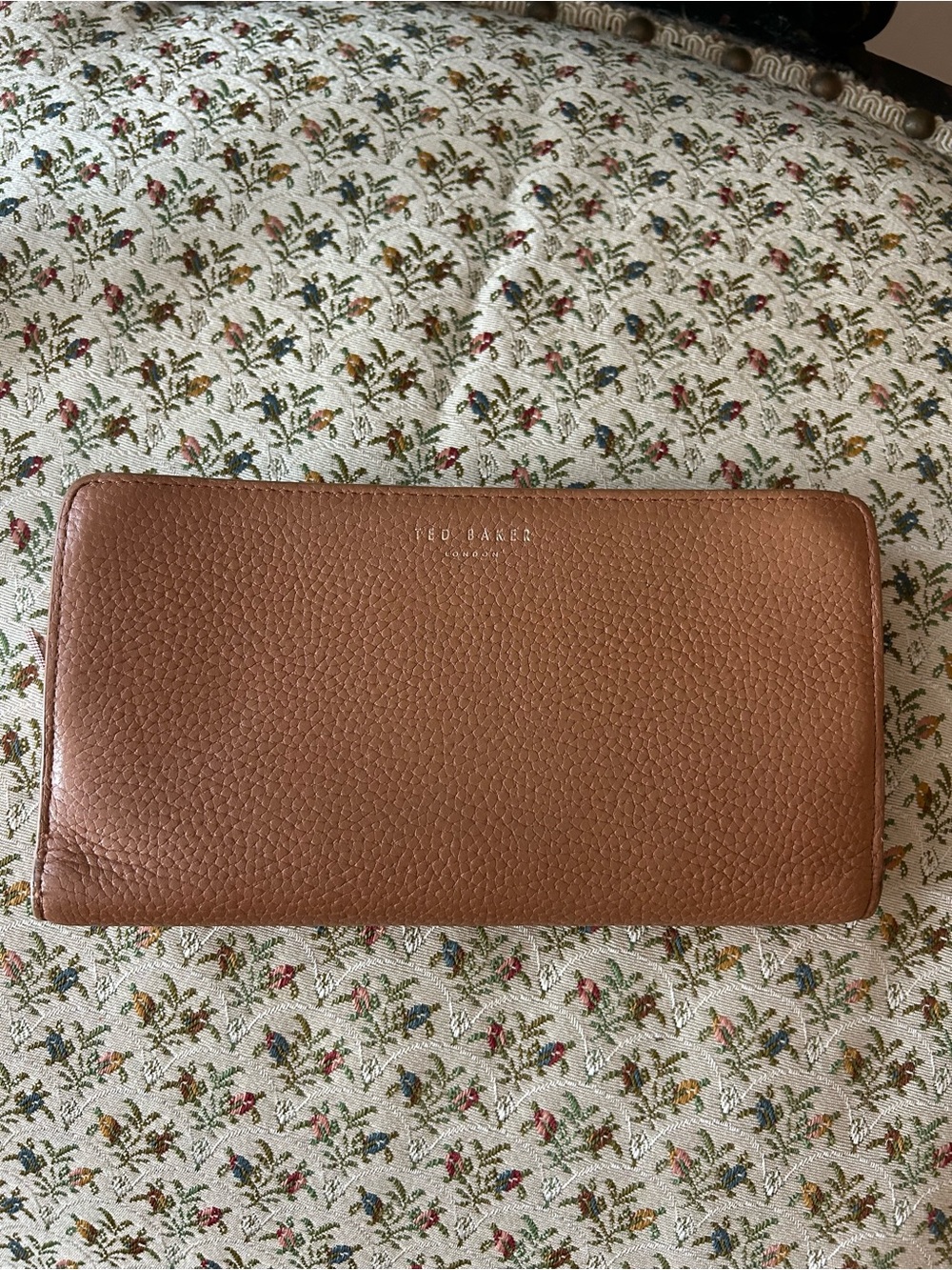 Ted Baker Tan Pebbled Leather Zip Wallet